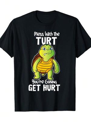 100% Bomull T-shirt Sköldpadda Gåva med Intressanta Sköldpadds- och Havssköldpaddsmönster Populär T-shirt Man Kvinna Sommar Casual T-shirts