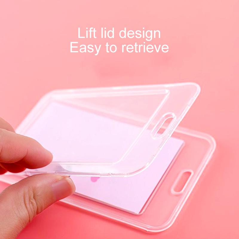 5/10Pcs Clear Card Holder Universal Transparent Waterproof Protective Case Unisex Work ID Card Cover
