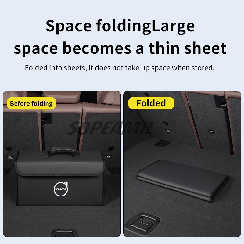 Car Trunk Storage Box Foldable Stowing Tidying Bag For Volvo XC90 XC70 XC60 XC40 S90 S80 S60 S40 V90 V70 V60 V50 V40 C70 C40 C30