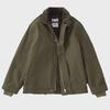 Amei Khaki N1 Deck Suit Men's Retro Lambskin Cotton Coat with Velvet Lining