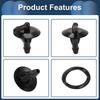 INFINAUTO Washer Nozzle Front Window Nozzle Wiper with Jet 1.2m Hose Fits OE:5125061AA Dodge Black