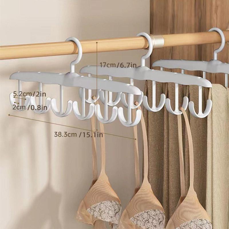 360-degree Rotating Clothes Hanger Holder Sling Scarf Underwear Storage Rack Wardrobe Organizer