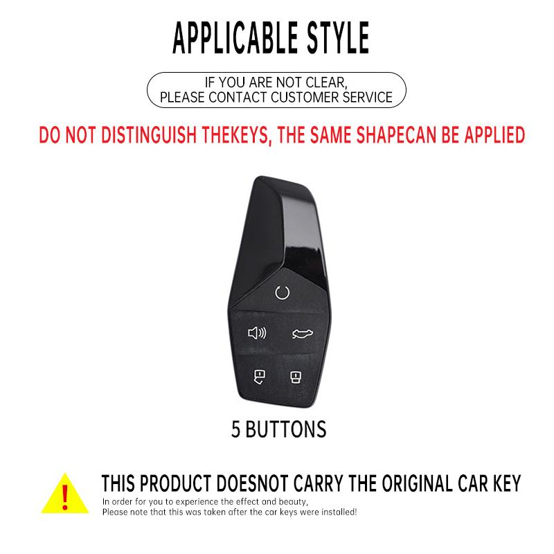 Interior Mouldings Zinc Alloy+Silicone Car Remote Key Case Cover Protective Shell Fob For MG One 2022 2023 2024 Car Keychain Int