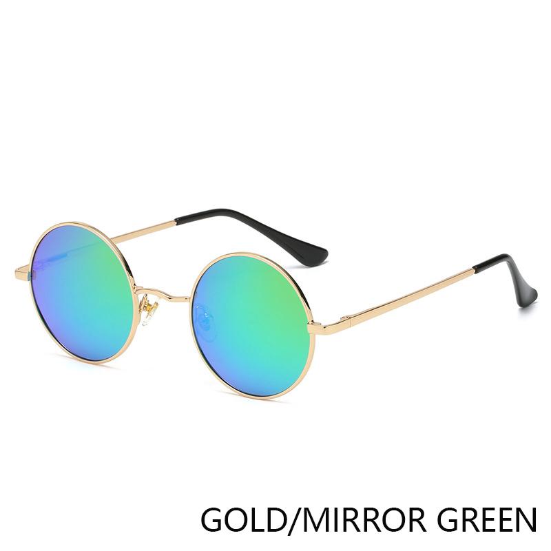 RUOBO Retro Gepolariseerde Ronde Metalen Montuur Zonnebril Brillen Voor Mannen en Vrouwen Autorijden Vissen Merk Designer Zonnebril UV400 Metal Frame