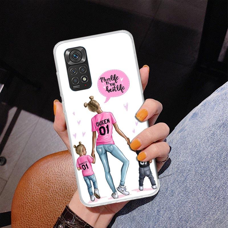 Mom Baby Girls Phone Case For Xiaomi Redmi Note 15 14 13 12S 12 11 Pro Plus 14S 11S 11E 10 10S 11T 5G Personalized Cover Redmi N