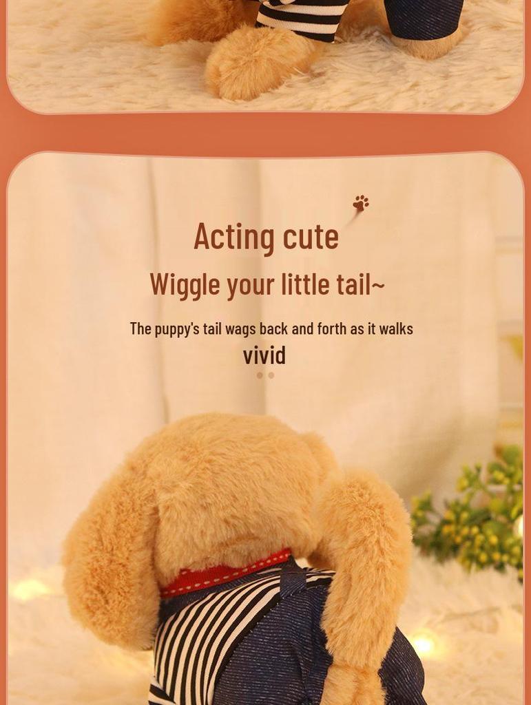 Interactive Plush Puppy: Walking & Barking Electronic Toy Dog for Kids