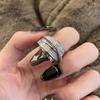 foxanry Funkelnder Zirkon Ring für Frauen Mädchen Vintage Persönlichkeit Linien gekreuzt Jahrestag Party Schmuck Accessoire Geschenke