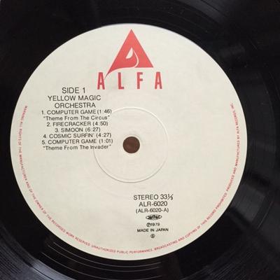 LP Record YELLOW MAGIC ORCHESTRA  Yellow Magic Orchestra ALR6020JR10 ALFA 1979 Japan Dance  Electronica Used