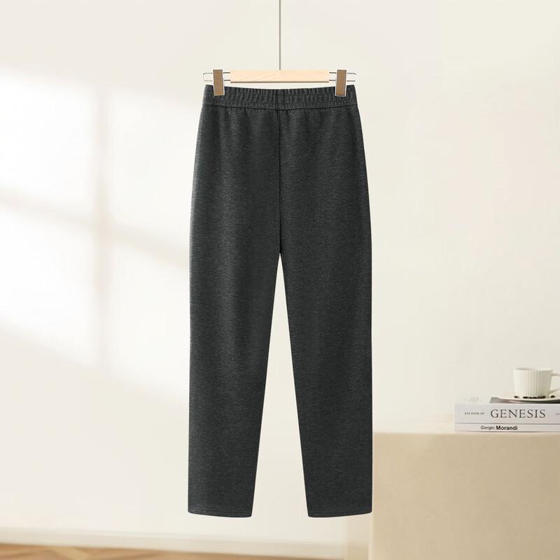 Women's Autumn/Winter High-Waist Wool Blend Straight Leg Casual Pants