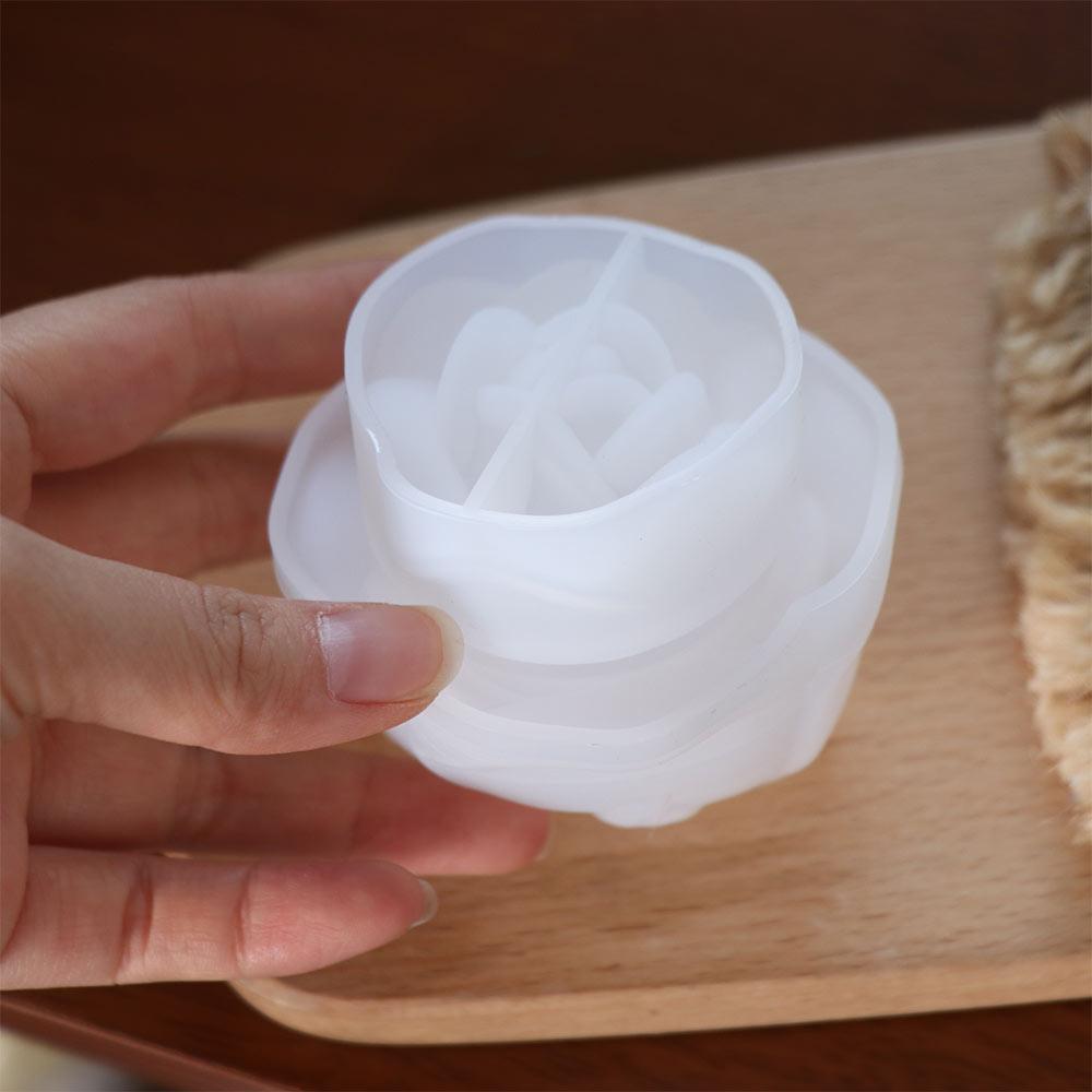 Handmade Rose Flower Molds Non-Stick Candlestick Molds Flower Candle Cup Molds Gift Making