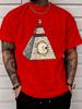 Unisex Summer Crew Neck T Shirt Pyramid All Seeing Eye Print Casual Loose Streetwear Short Sleeve Male Daily Fashion Tops