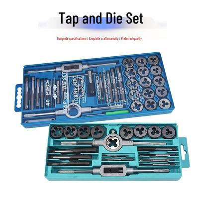 Multi-Spec Tap & Die Set: 12, 20, or 40 Pieces