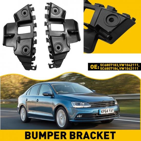 2014 Fits 2011 Jetta Front VW Bumper Support Retainer Spacer Brackets Set Pair