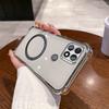 Case for OPPO A15s,A15 Clear Magnetic Casing Electroplated Lens Frame Phone Cover