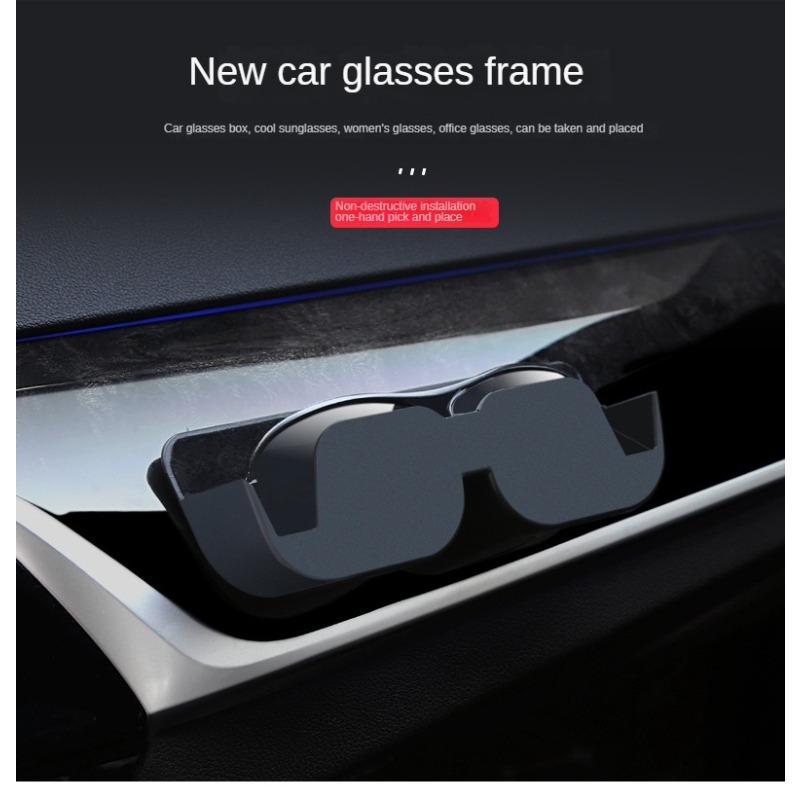 Adhesive Car Glasses Case and Sunglasses Holder Non-destructive Installation of Car Dashboard Storage Card Car Accessories
