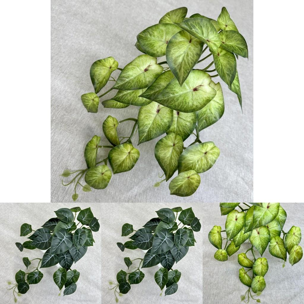 Artificial Silk Caladium Leaf Wall Hanging Vine Plant For Home Decor Wedding Props