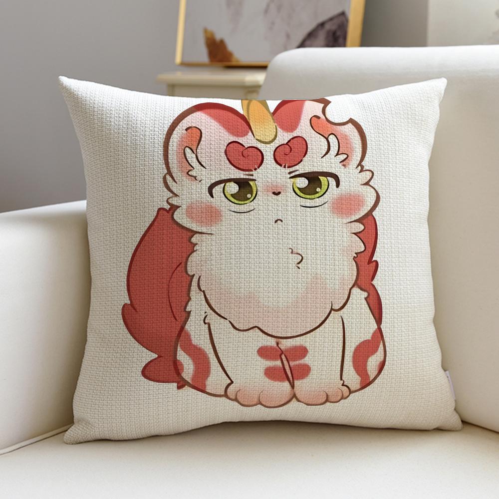 Magical Cute Fabulous BeastsS Cushion Cover Breathable and skinfriendly linen pillowcase square removable and washable cushion