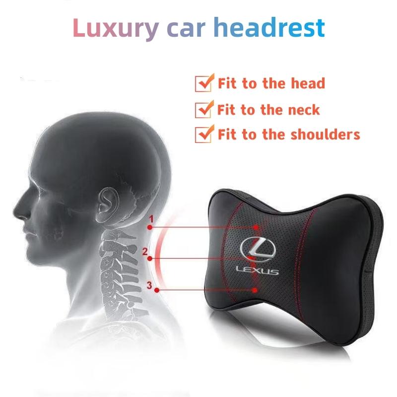 1Pcs Car Headrest Auto Breathable Seat Neck Pillow Accessories For Lexus LS LC IS350 ES300 GS350 CT200h GX460 LX570 RX500h NX300