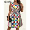 2026 Summer New Women's Sleeveless Dresses Plus Size Sundress Loose Dresses Beach Vacation Casual Floral Printed Women's Dresses