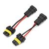 Pair H11 Male To 9005/9006 Female Adapter Headlight Fog Light Universal Plug and Play 12V‑24V