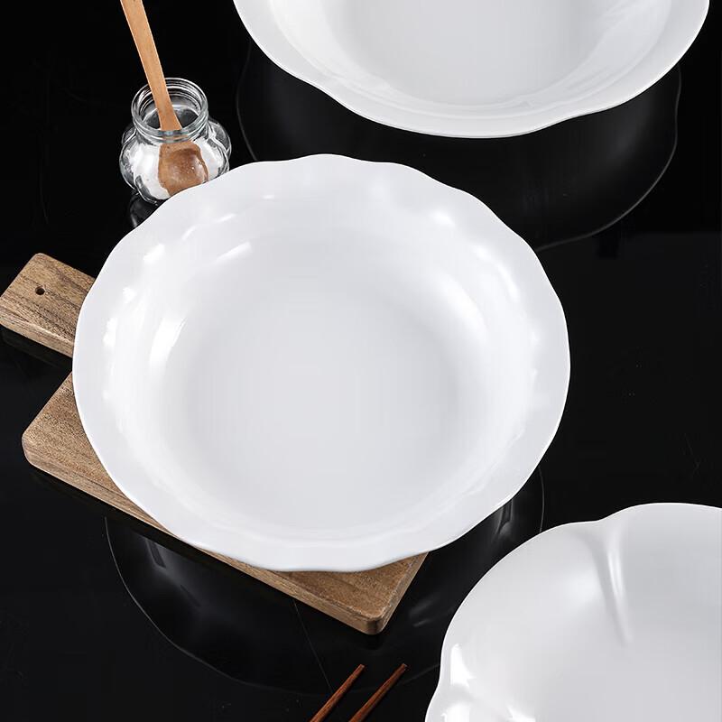 Huib Huang Commercial Melamine Lace Round Dinner Plate