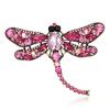 Vintage Corsage Pin Big Dragonfly Brooch Silk Scarf Buckle Diamond Animal Brooch