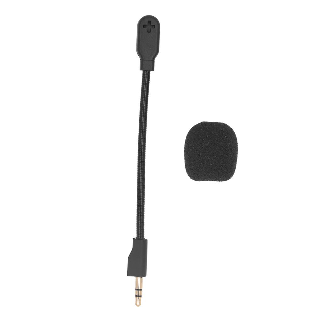 Ersatz-Spielmikrofon mit Schaumstoffabdeckung 3,5-mm-Klinke Geräuschunterdrückung Abnehmbarer Mikrofonarm für kabelloses Gaming-Headset