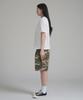 Noming Camo Einfalten-Taschen Weite Bermuda-Shorts - Grün