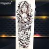 1PC Cool Totem Temporary Tattoo Fake Black Full Arm Tattoo Sticker For Men Summer Style Tatoos Decal