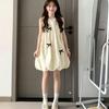 Small Sweet Sleeveless Bow First Love Bud Fairy Dress Summer Loose and Skinny Short Skirt