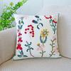 45X45Cm Green Fresh Tulip Throw Pillow Cover Flower Embroideredstamping Waist Cushion Cover Decor Home Decorative Pillowcase