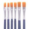 6Pcs/Set Watercolor Paint Brushes Flat Nylon Hair Painting Brush Set Art Supply