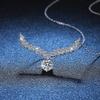 Wing Pendant Necklace 1ct Moissanite Chain Women Fashion Daily Wear