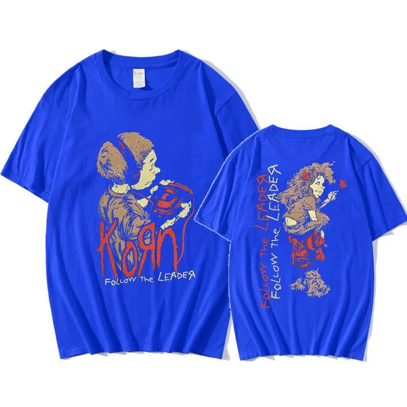 Korn Follow The Leader Walkman Tričko Pánské Metalové Gotické Rocková Kapela Trička Unisex Oblečení Móda Vintage Oversized Tričko