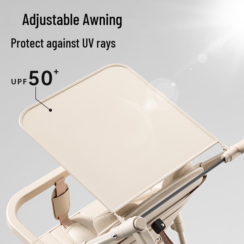 Compact Foldable Baby Stroller: Lightweight, One-Button Fold for Travel and Commuting