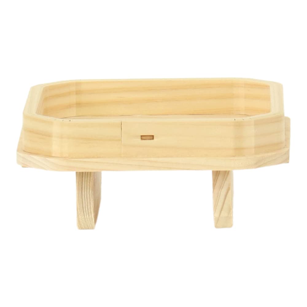 Namukumachan Kobo 4-inch (12.5cm Wide X 5.5cm High) Hinoki (Japanese Cypress) Tripod with Legs, Made In Japan, for Shinto Shrines, Kagami Mochi (rice