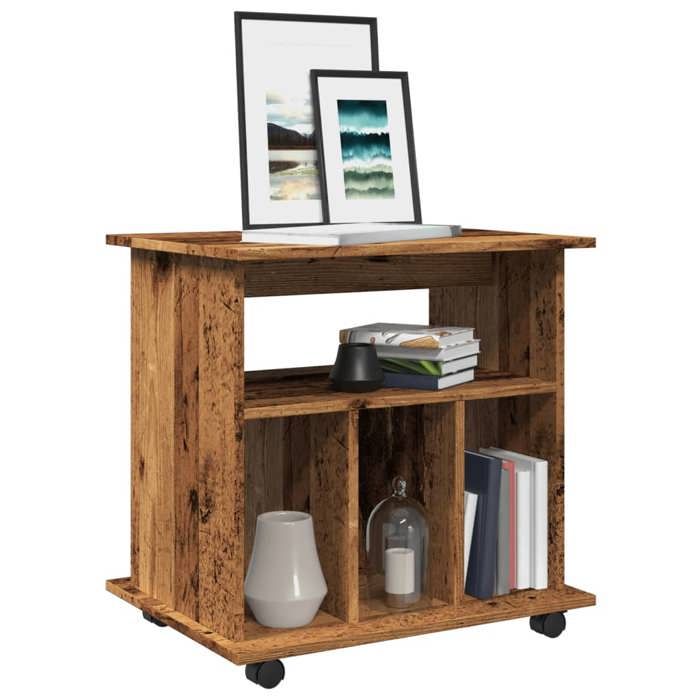 VidaXL Armoire à roulettes vieux bois 60x45x60 cm bois d'ingénierie, armoire, classeur mobile, meuble de bureau, armoire de 856662