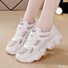 2025 Summer Mesh Shoes Fashion Height Increasing White Shoe Casual Breathable Sneakers Trendy Women Vulcanized Shoes Mujer