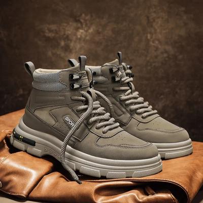 Fashion Fashion Men's Work Boots Retro Trendy Casual Sneakers Men Work Shoes Autumn Winter Outdoor High Top Motorcycle Ankle Boots Mal