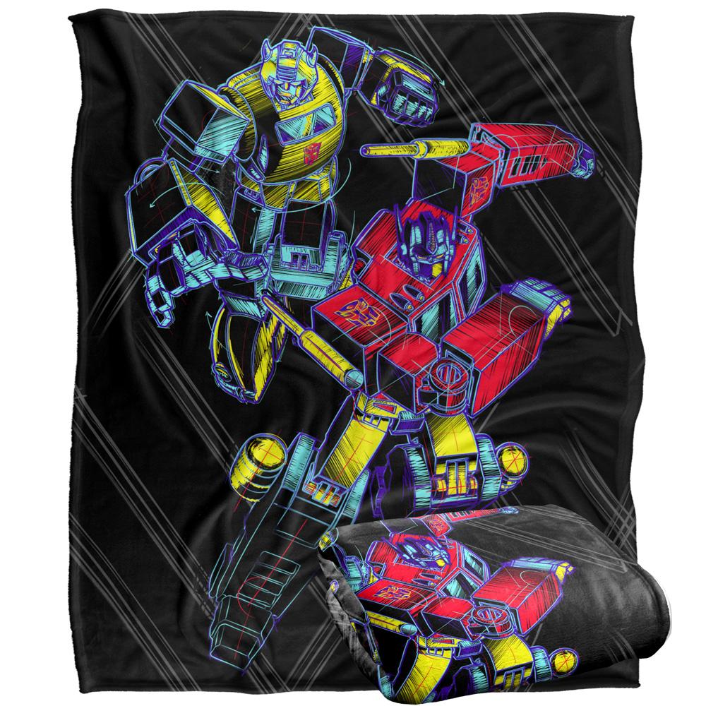Transformers Sketch Optimus Prime & Bumblebee Blanket