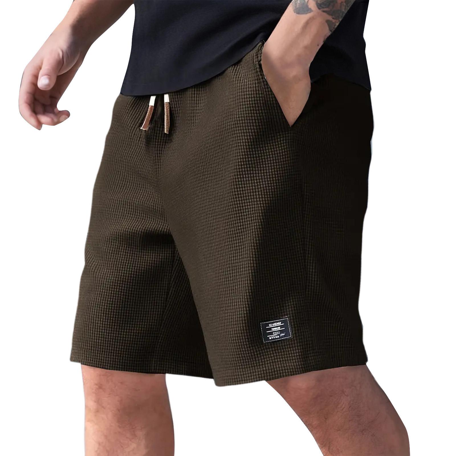 

Men s Summer Solid Color Casual Multi-Pocket Sport Cargo Shorts XL