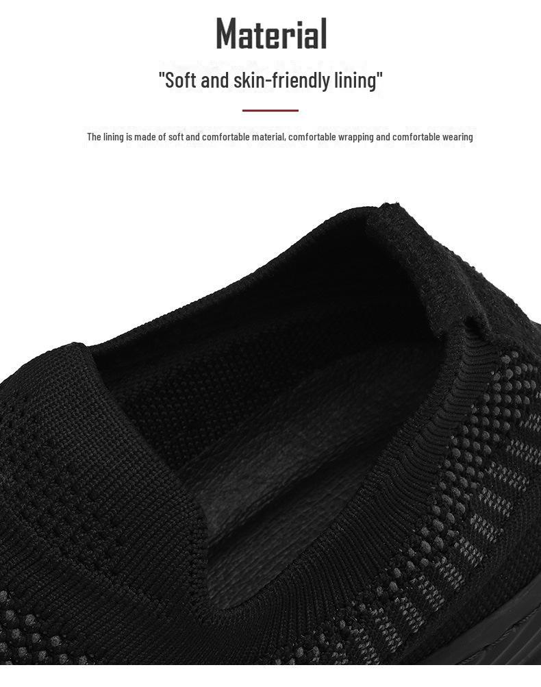 Męskie Europejskie Wiosenne Buty Sportowe Casual - Oddychające Sneakersy Slip-On z Grubą Podeszwą