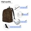 Golden Egyptian And Hieroglyphics On Wood Backpack Hot Sale Daypack Kids BookBag School Bag Shoulder Bags for Men Women