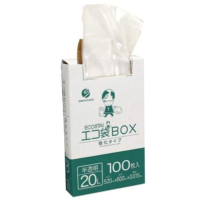 Müllsäcke, 20 l, durchscheinende Plastiktüten, Kastenform, 100 Stück, dick, Bedwin Mart, 0,015 mm