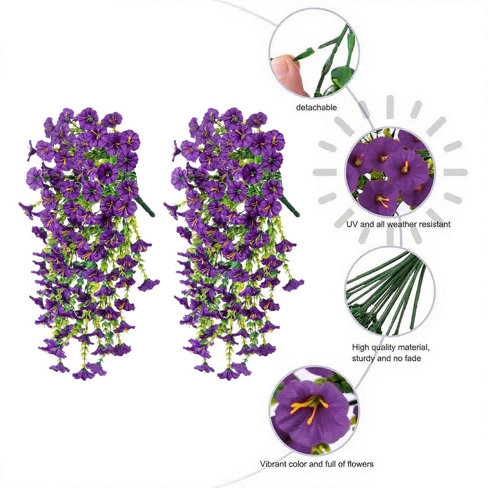 Artificial Flower New Artificial Hanging Flowers and Plants Easter Decoration 2025 UV-resistant and Realistic Room Decor Wedding