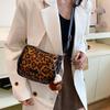Trendy Leopard Print Pu Shoulder Bag For Daily Use Stylish And Versatile Design