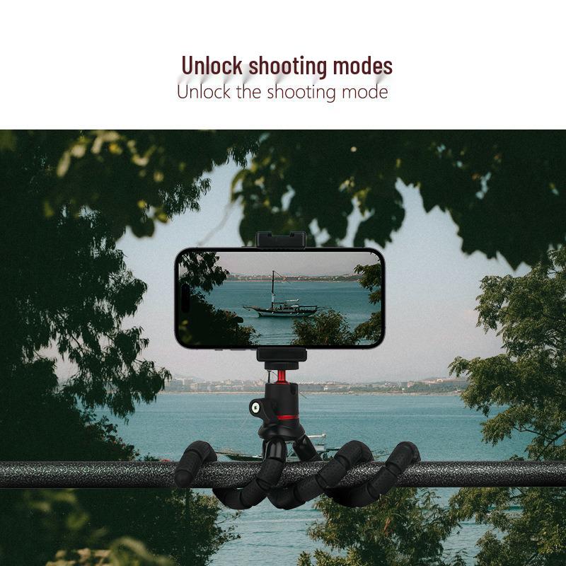 Oktopus Handyhalter: Verstellbares tragbares Outdoor-Selfie-Stativ für Live-Streaming & zum Ansehen von Dramen