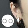 1 Pair Hoop Earrings for Women, Thick Chunky Geometric Rhombus Earrings, Statement Small Huggie Hoop Earring