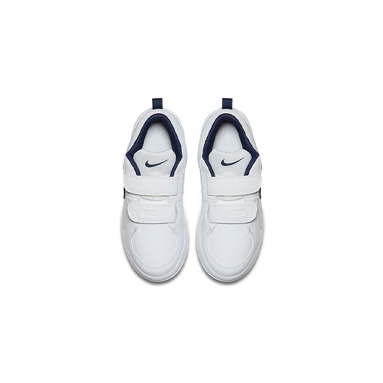Nike Pico Velcro Comfortable Non-Slip Shock Absorbing Wear-Resistant Breathable Low-Top Casual Shoes Kids Sneaker White Black 454500-101