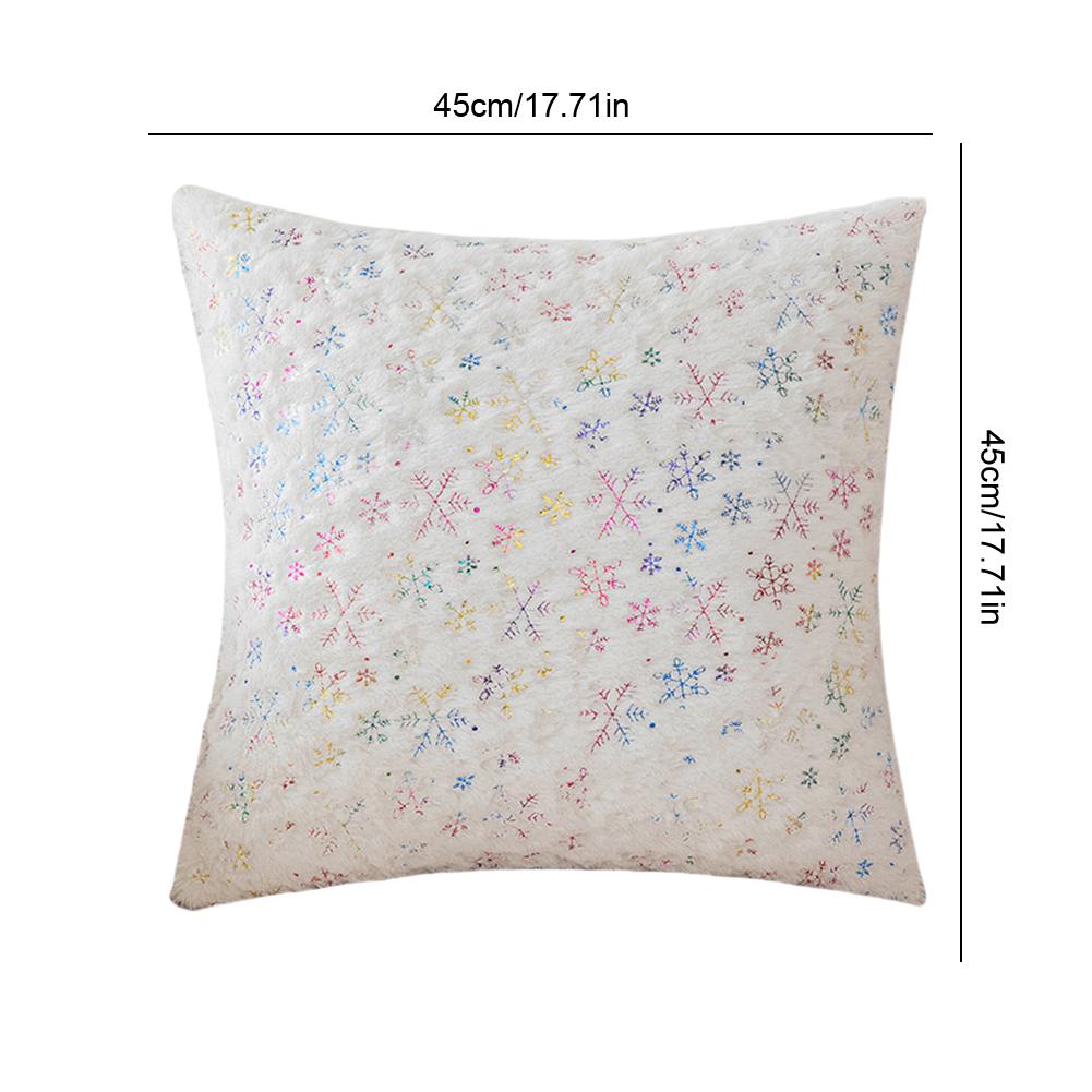 45x45cm Christmas Cushion Covers Decorations 2025 Winter Pillows Cover Decor Sofa Cover Snowflake Cushion Cases Home Decoration